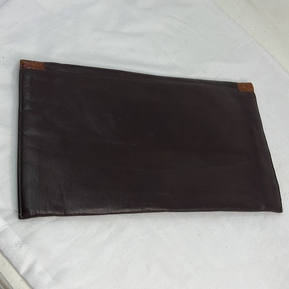 Shirl Miller Brown Leather and Snakeskin Large Clutch Bag - Picture 2 of 6